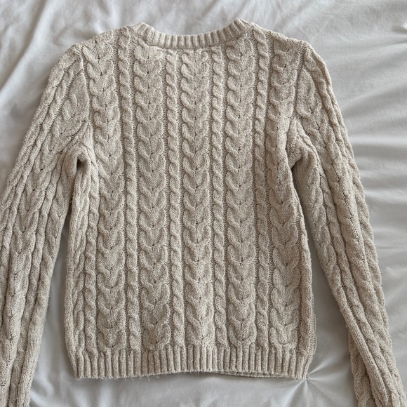 Cream Cable Knit American Eagle Sweater - Picture 4 of 4